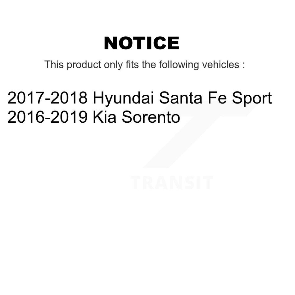Front Rear Coated Disc Brake Rotors And Semi-Metallic Pads Kit For Kia Sorento Hyundai Santa Fe Sport KGF-101812
