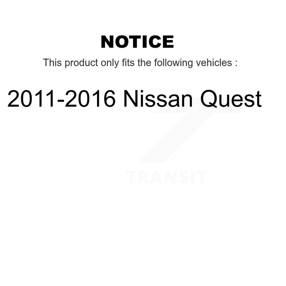 Front Steering Tie Rod End Kit For 2011-2016 Nissan Quest KTR-103899