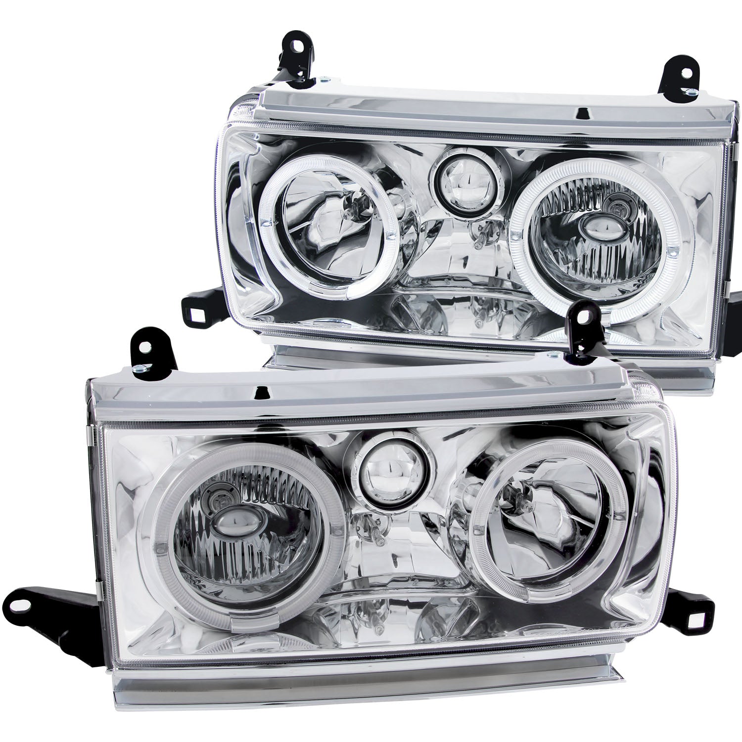 Crystal Headlight Set w/Halo For 1991-1994 Toyota Land Cruiser 111092