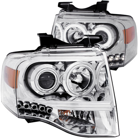 Projector Headlight Set w/Halo For 2007-2014 Ford Expedition 111114
