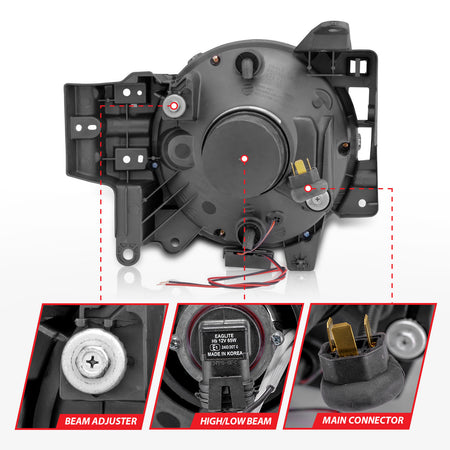 ANZO USA - Projector Headlight Set w/Halo - 111115