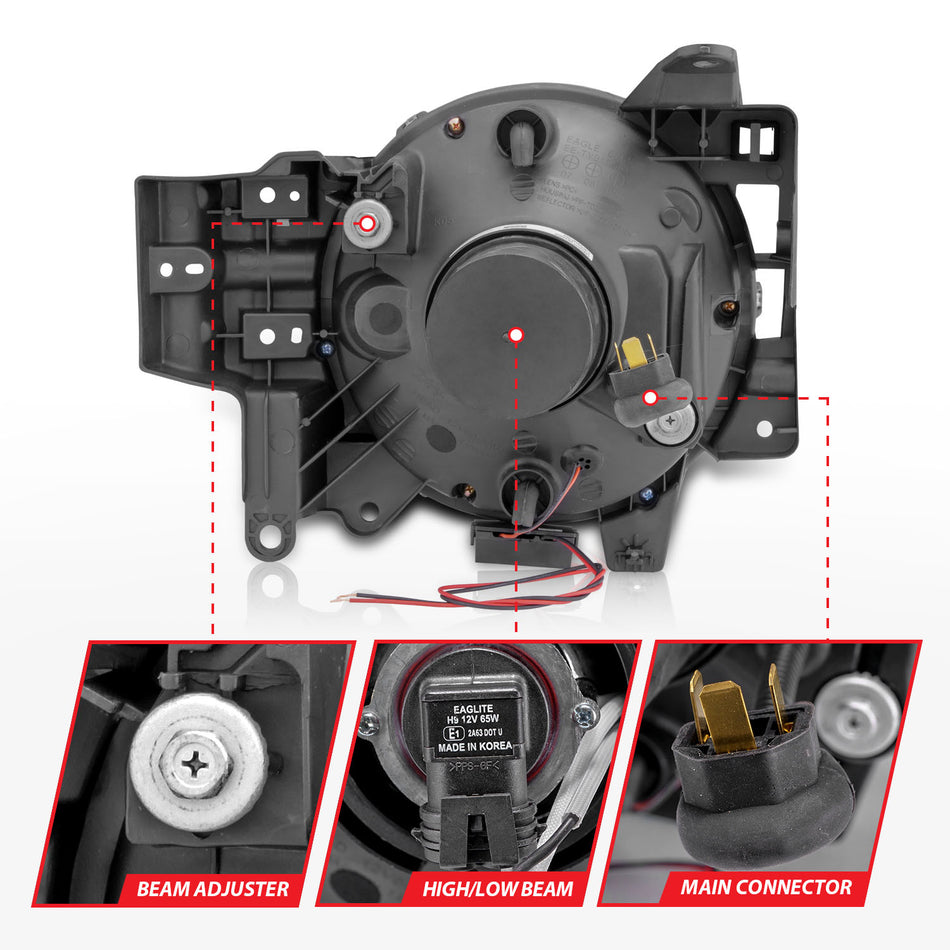 ANZO USA - Projector Headlight Set w/Halo - 111115