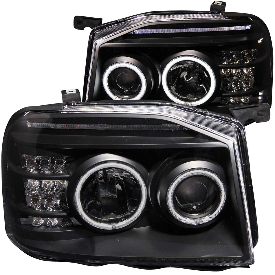 Projector Headlight Set w/Halo For 2001-2004 Nissan Frontier 111172