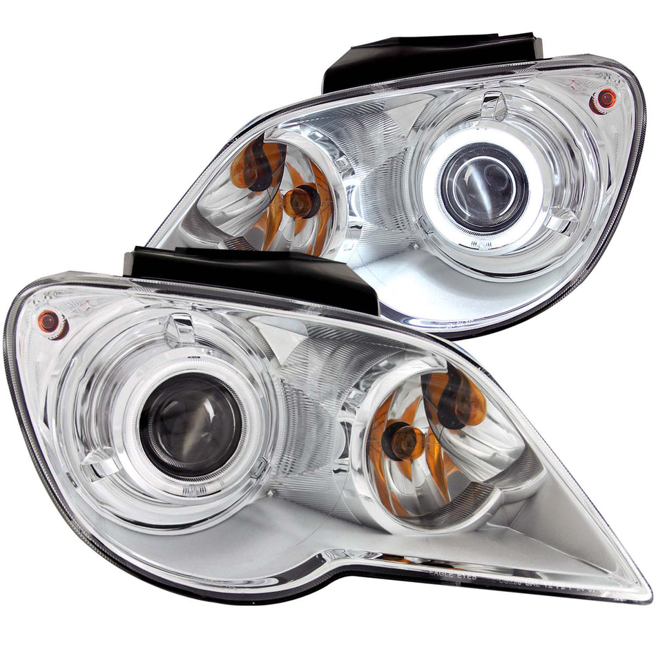 Projector Headlight Set w/Halo For 2007-2008 Chrysler Pacifica 111185
