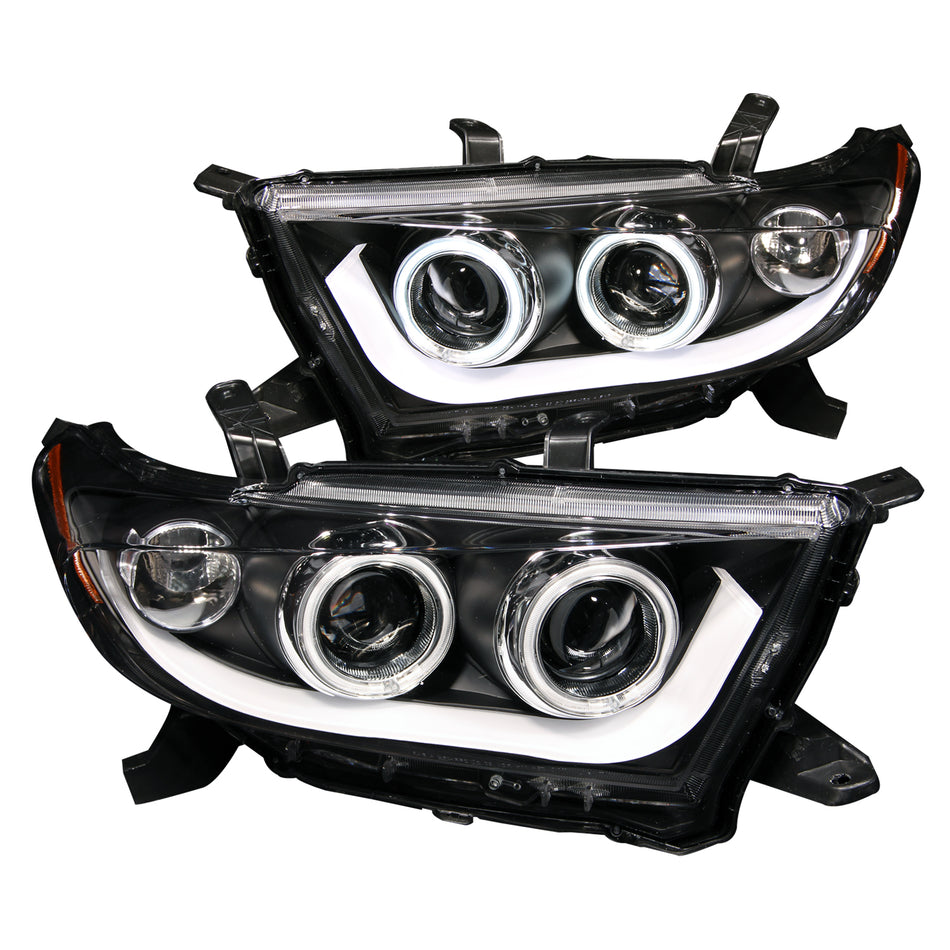 Projector Headlight Set w/Halo For 2011-2013 Toyota Highlander 111262