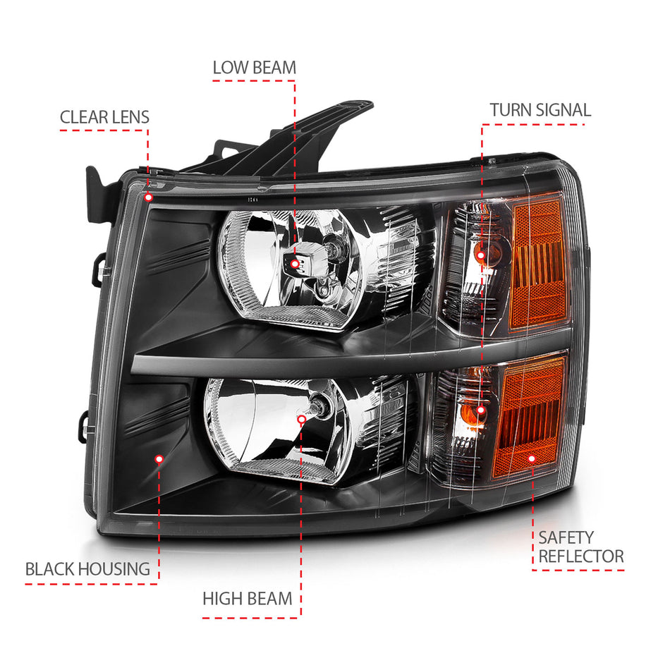 ANZO USA - ANZO USA Crystal Headlights - 111393