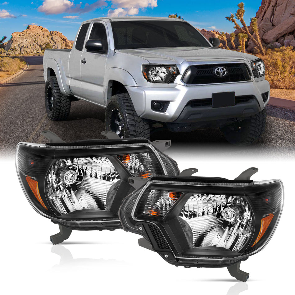 ANZO USA Crystal Headlights For 2012-2015 Toyota Tacoma 111395