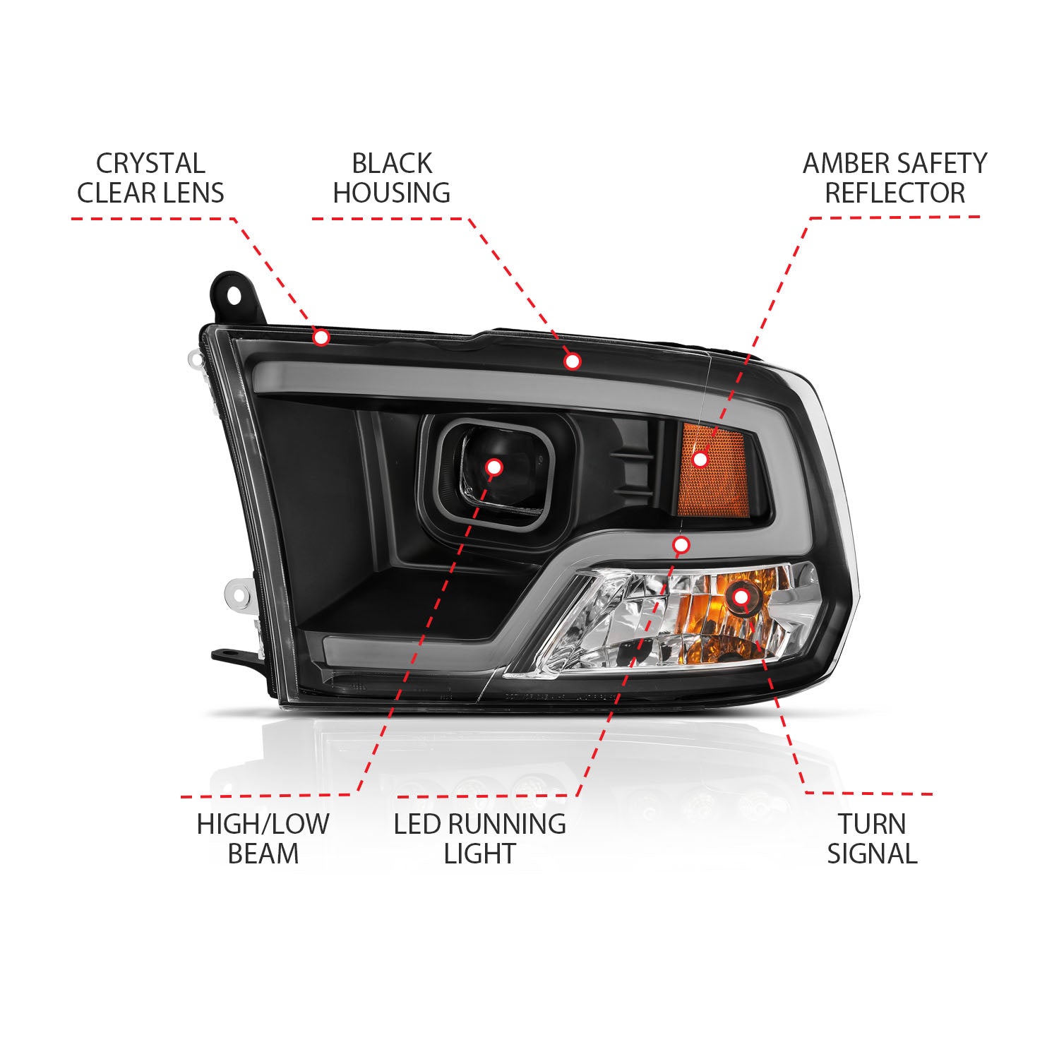 ANZO USA - ANZO USA Projector Headlights - 111404