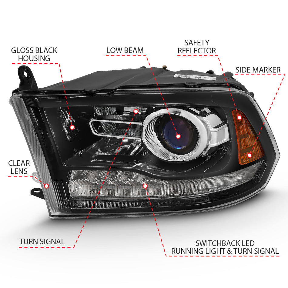 ANZO USA - ANZO USA Projector Headlights W/ Halo - 111439
