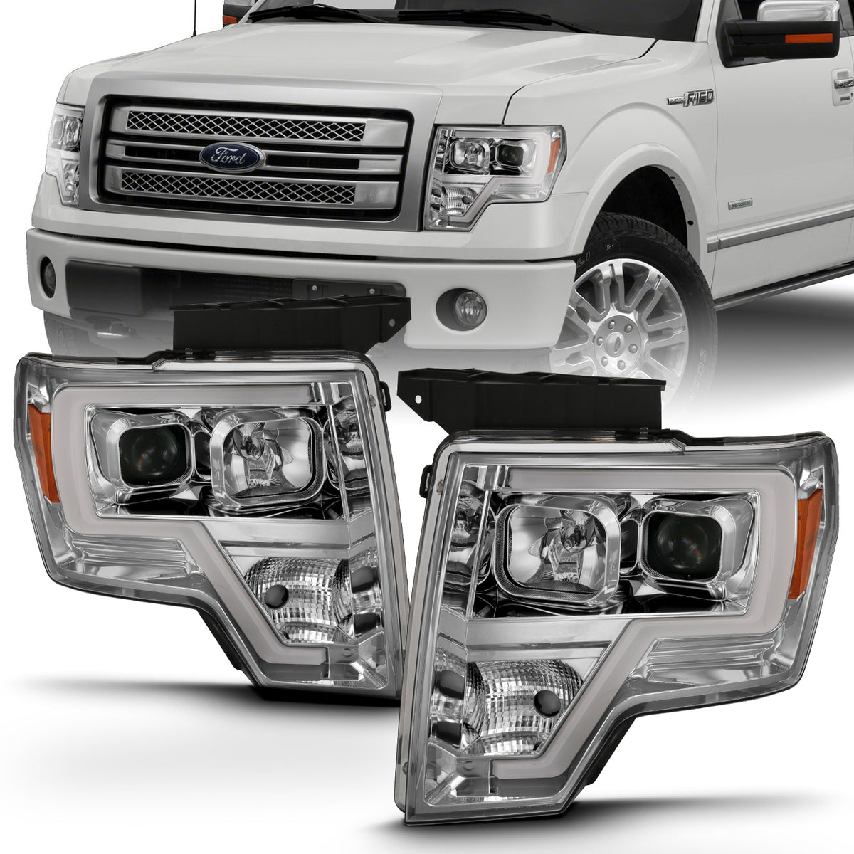 Projector Headlights For 2009-2014 Ford F-150 111444