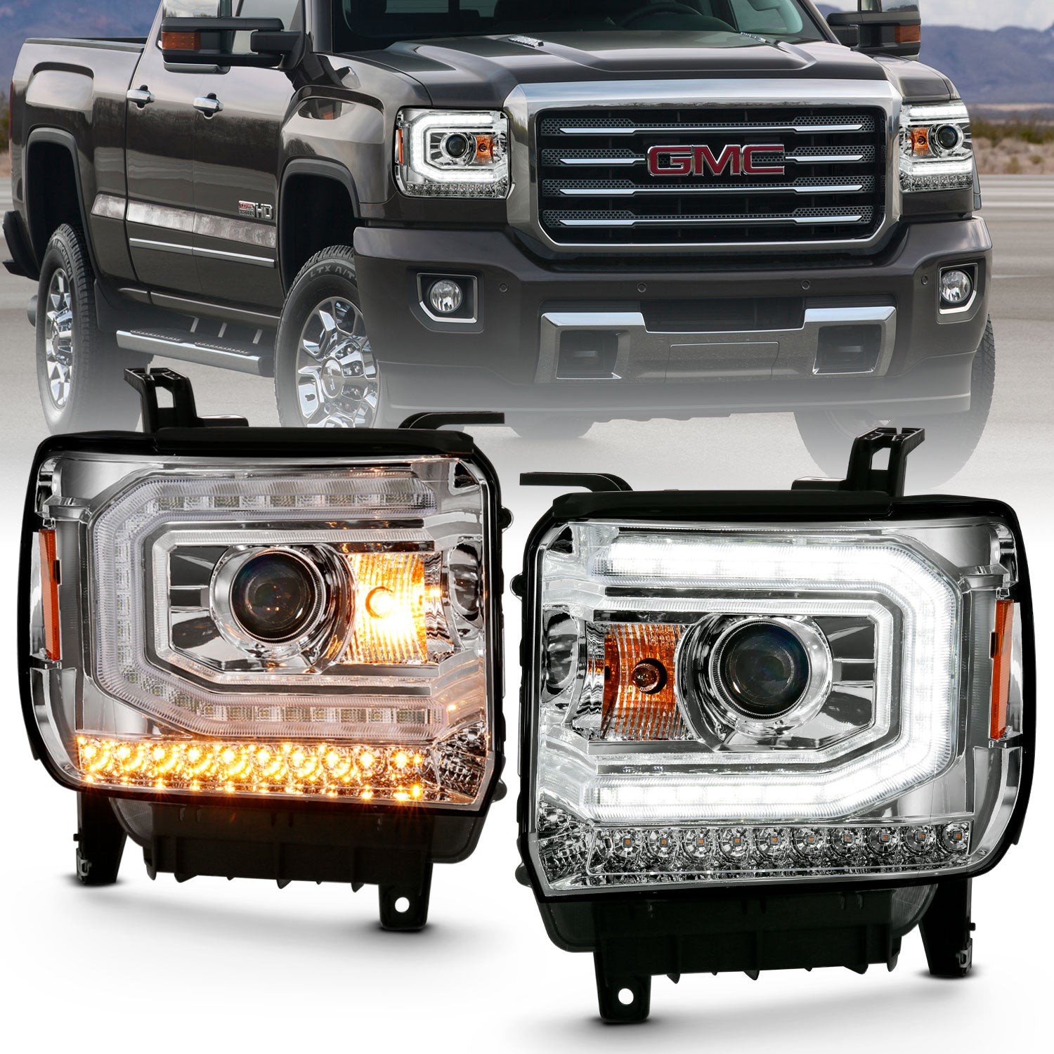 Projector Headlight For 2016-2019 GMC Sierra 1500 111486