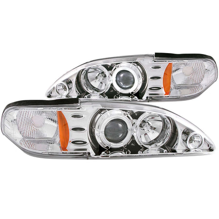Projector Headlight Set w/Halo For 1994-1998 Ford Mustang 121039