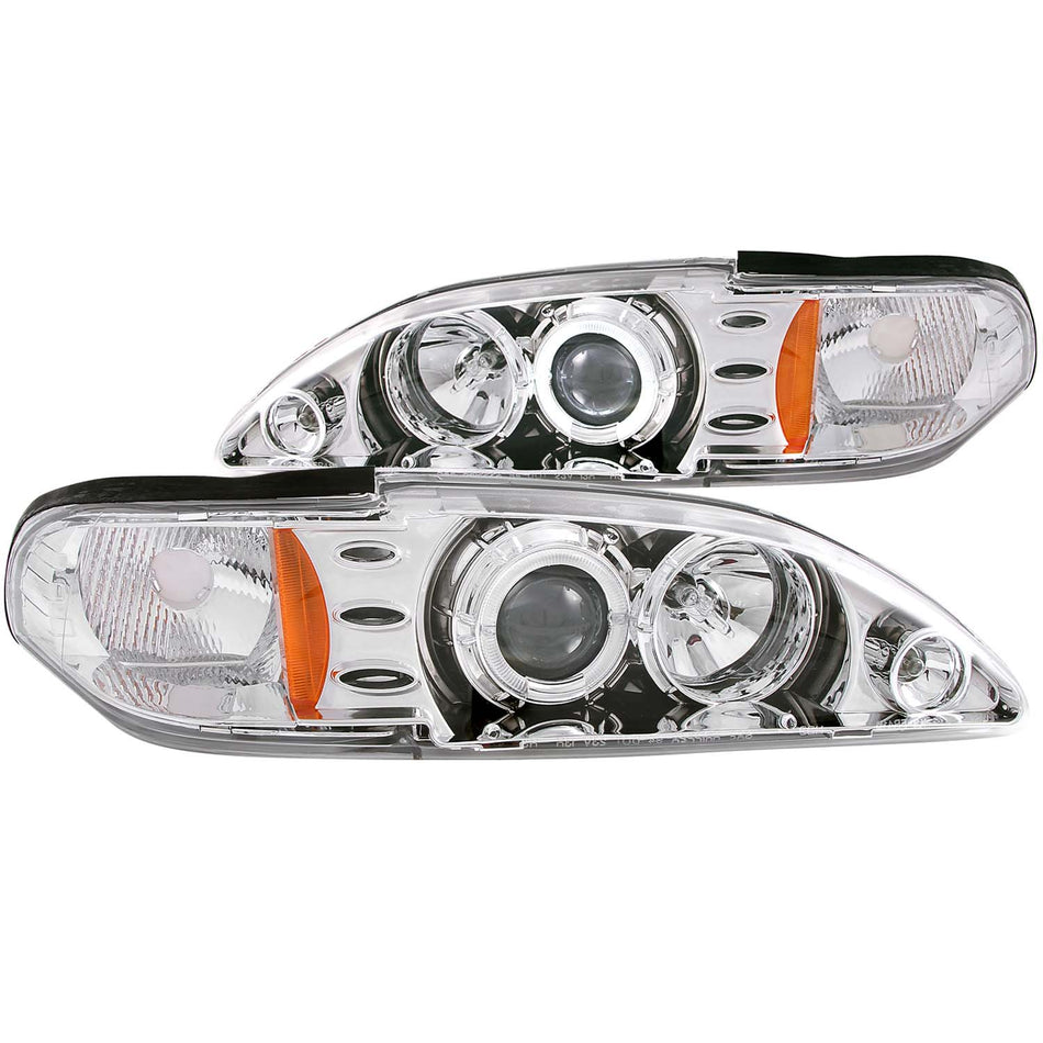 Projector Headlight Set w/Halo For 1994-1998 Ford Mustang 121039