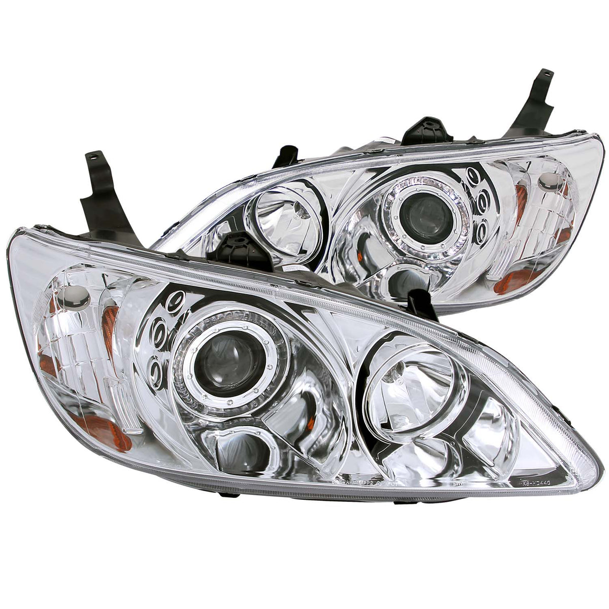Projector Headlight Set w/Halo For 2004-2005 Honda Civic 121060