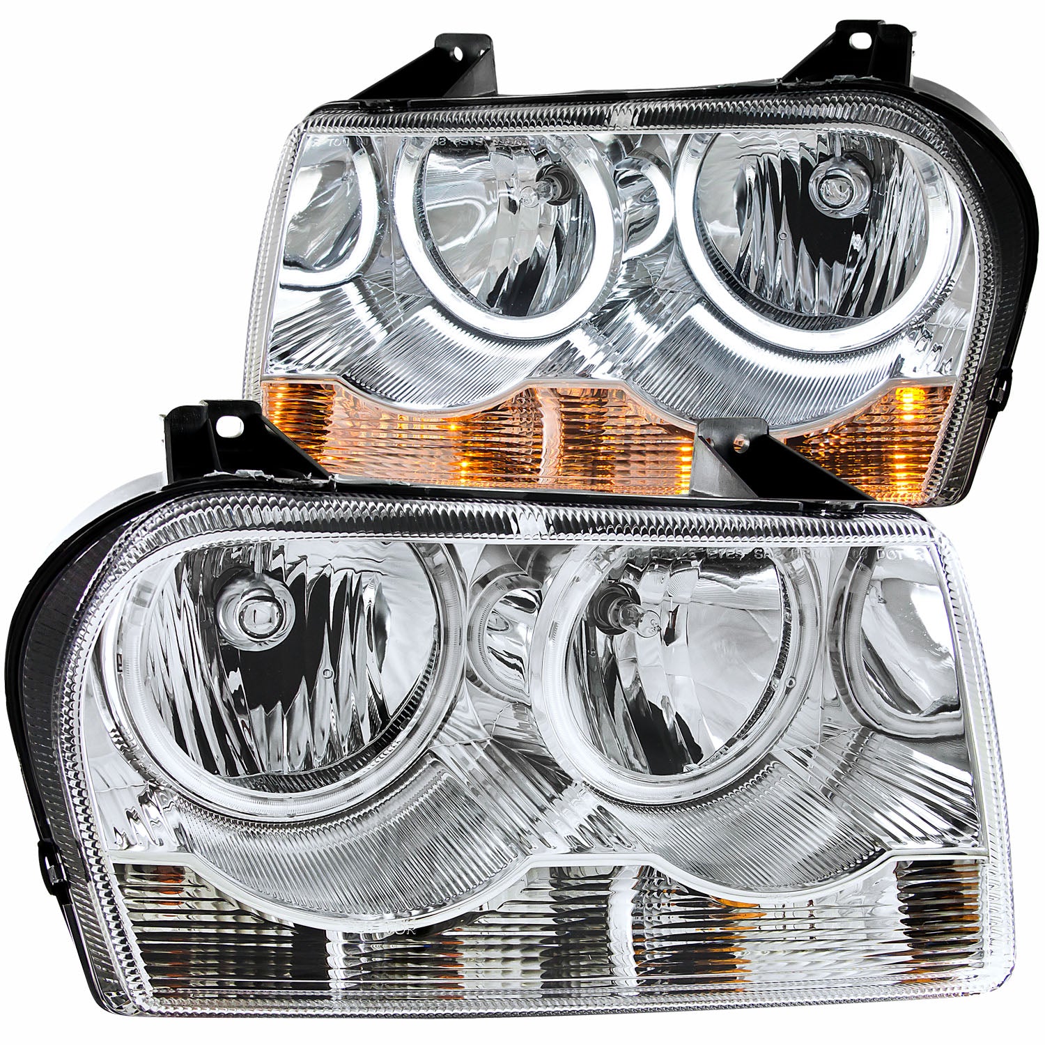 Crystal Headlight Set w/Halo For 2005-2010 Chrysler 300 121137
