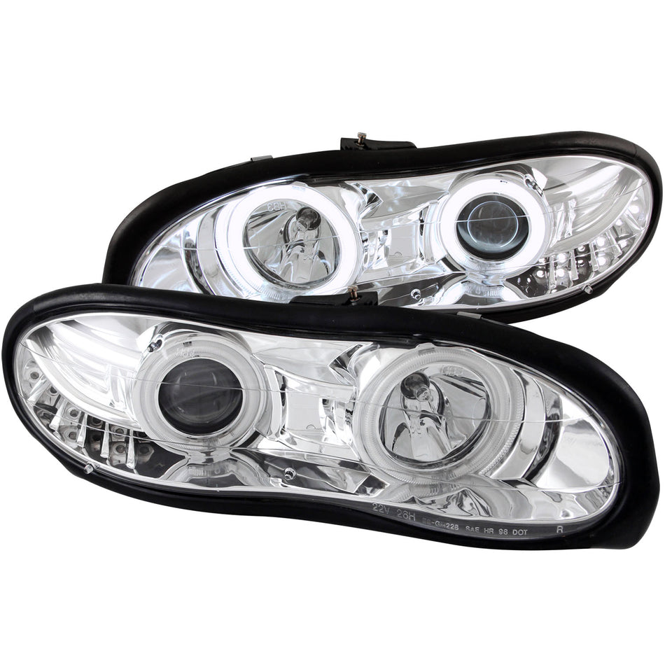 Projector Headlight Set w/Halo For 1998-2002 Chevrolet Camaro 121159