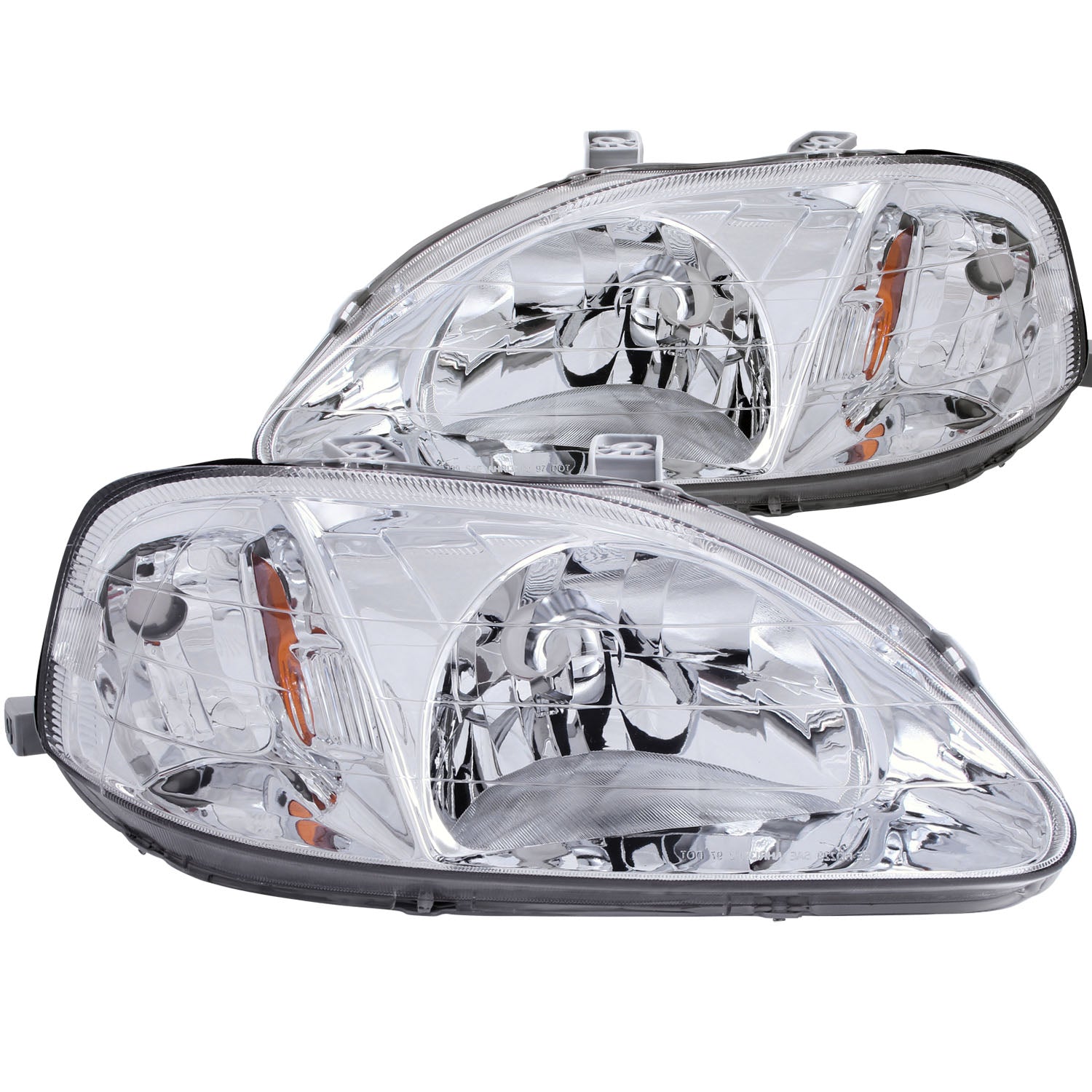 Crystal Headlight Set For 1999-2000 Honda Civic 121179