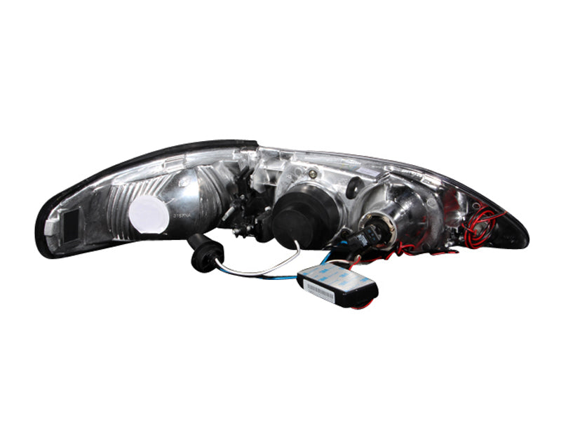 Projector Headlight Set w/Halo For 1994-1998 Ford Mustang 121204