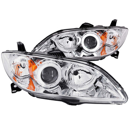 Projector Headlight Set w/Halo For 2004-2008 Mazda 3 121211