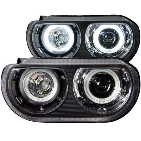 Projector Headlight Set w/Halo For 2008-2014 Dodge Challenger 121306