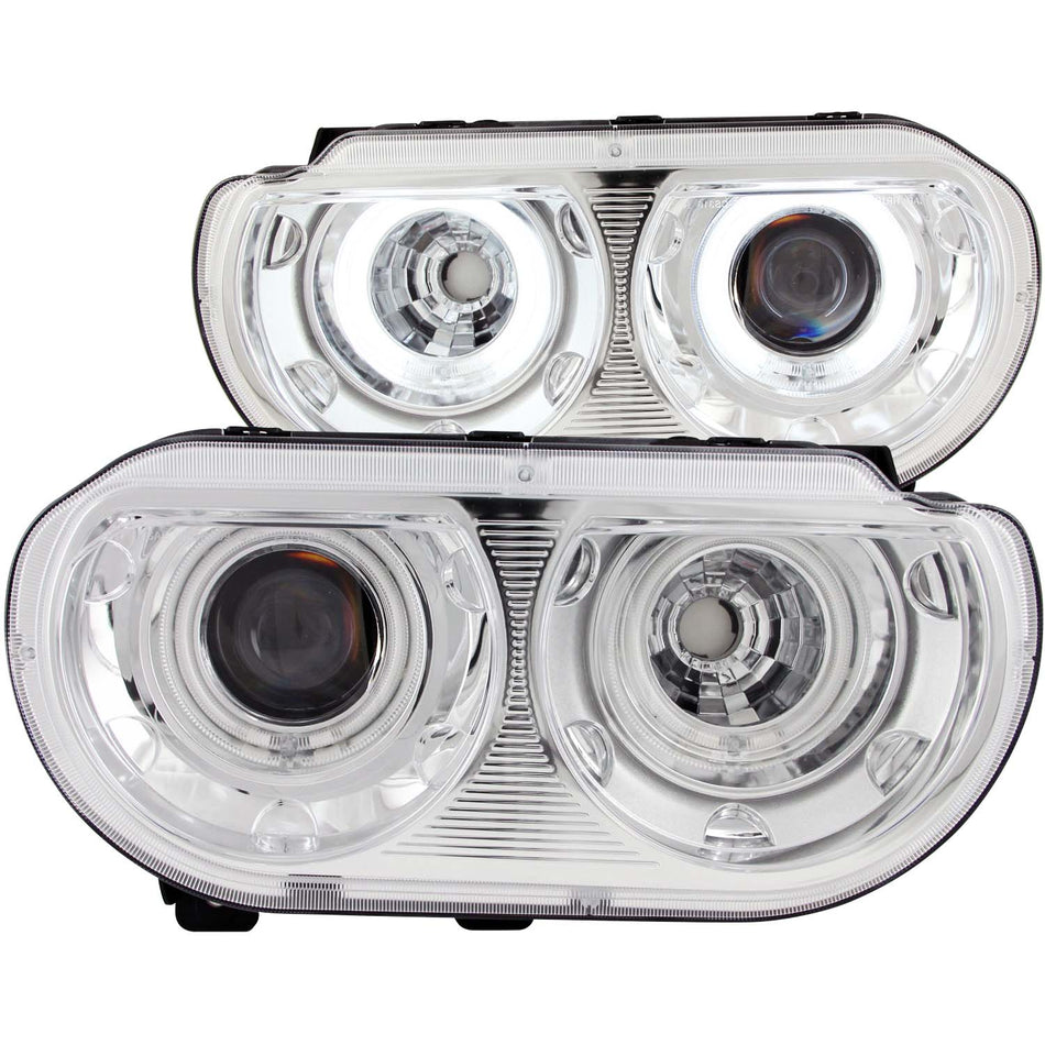 Projector Headlight Set w/Halo For 2008-2014 Dodge Challenger 121307