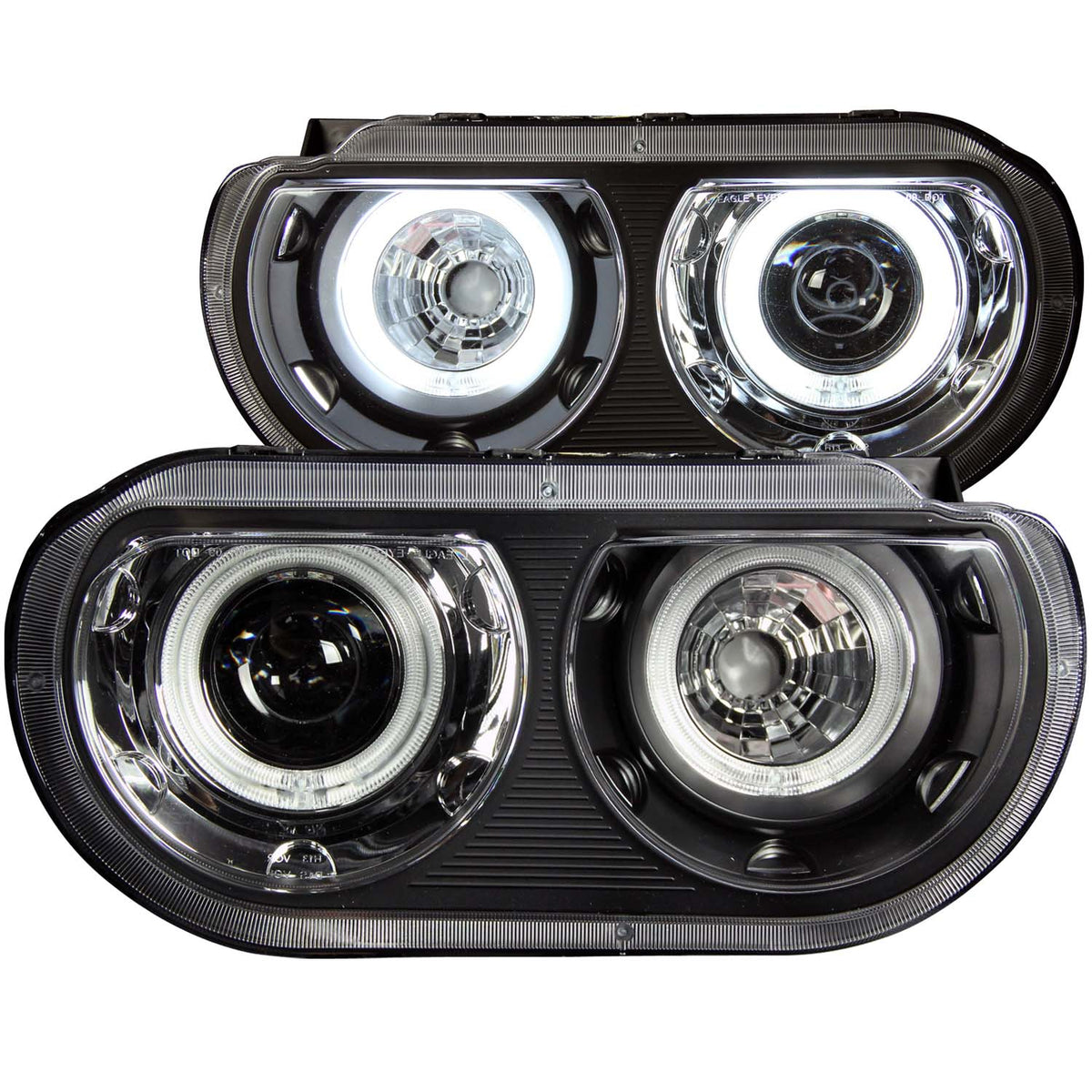 Projector Headlight Set w/Halo For 2008-2014 Dodge Challenger 121308