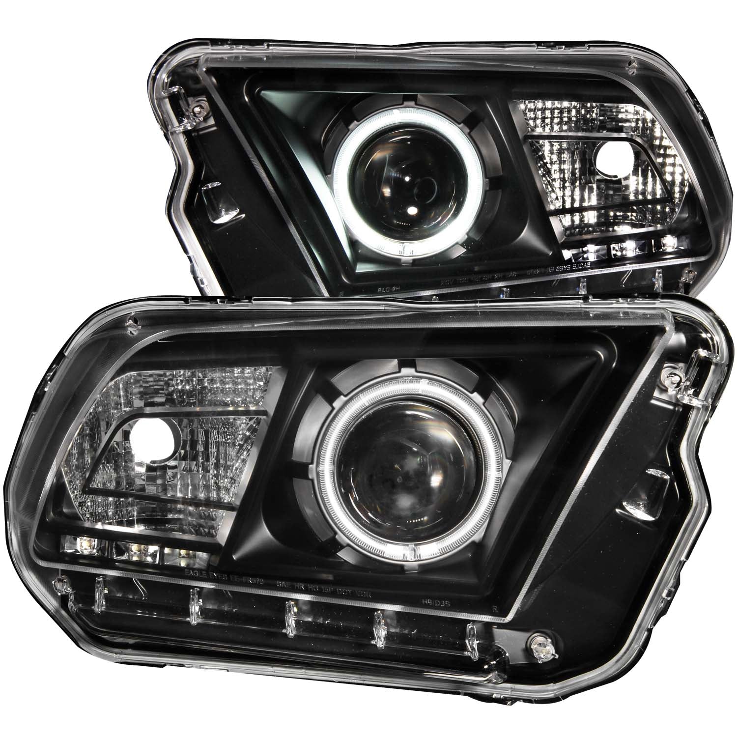 Projector Headlight Set w/Halo For 2010-2014 Ford Mustang 121323