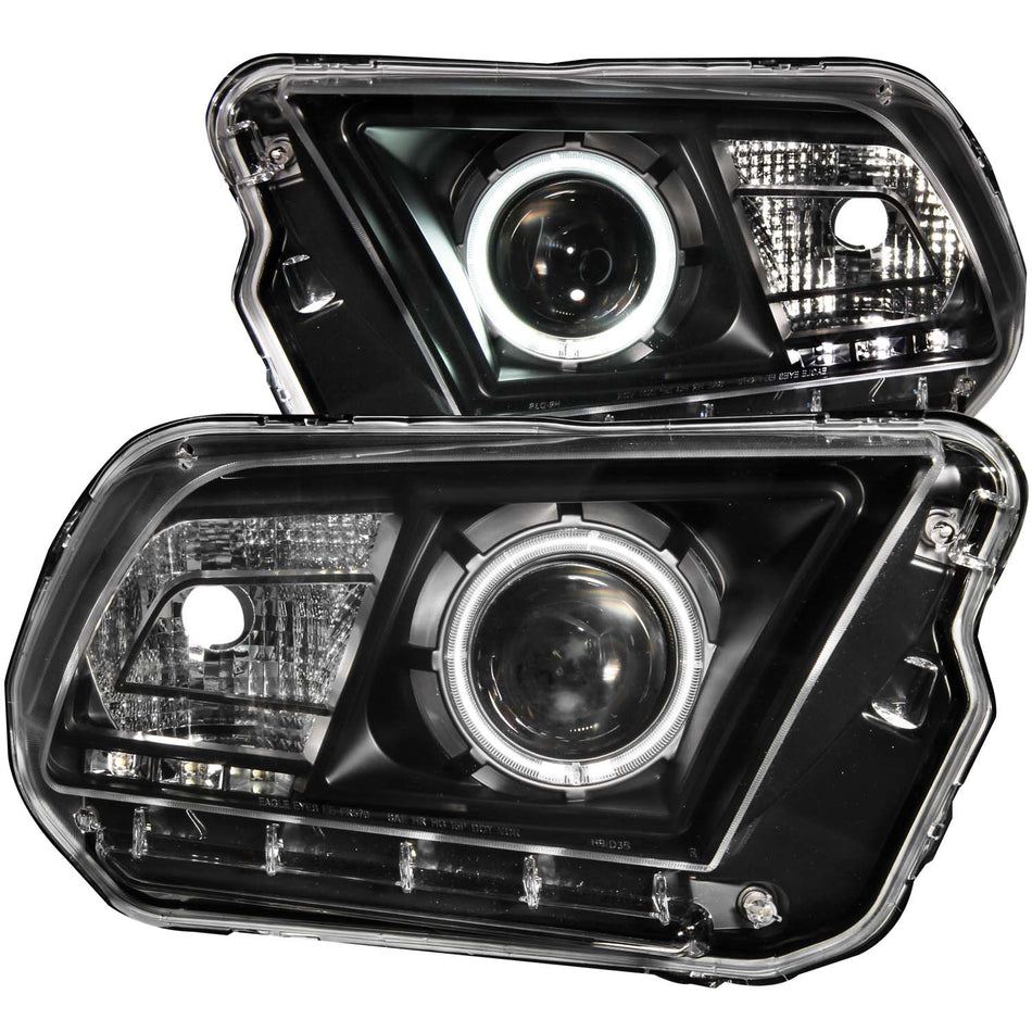 Projector Headlight Set w/Halo For 2010-2014 Ford Mustang 121323