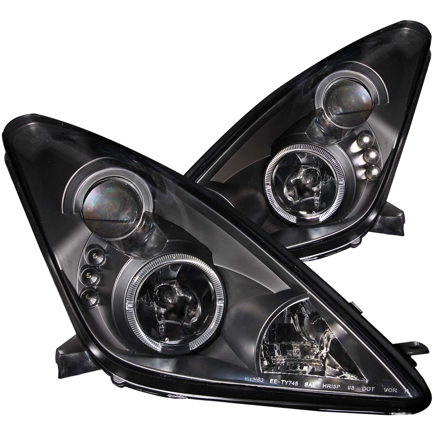 Projector Headlight Set w/Halo For 2000-2005 Toyota Celica 121387