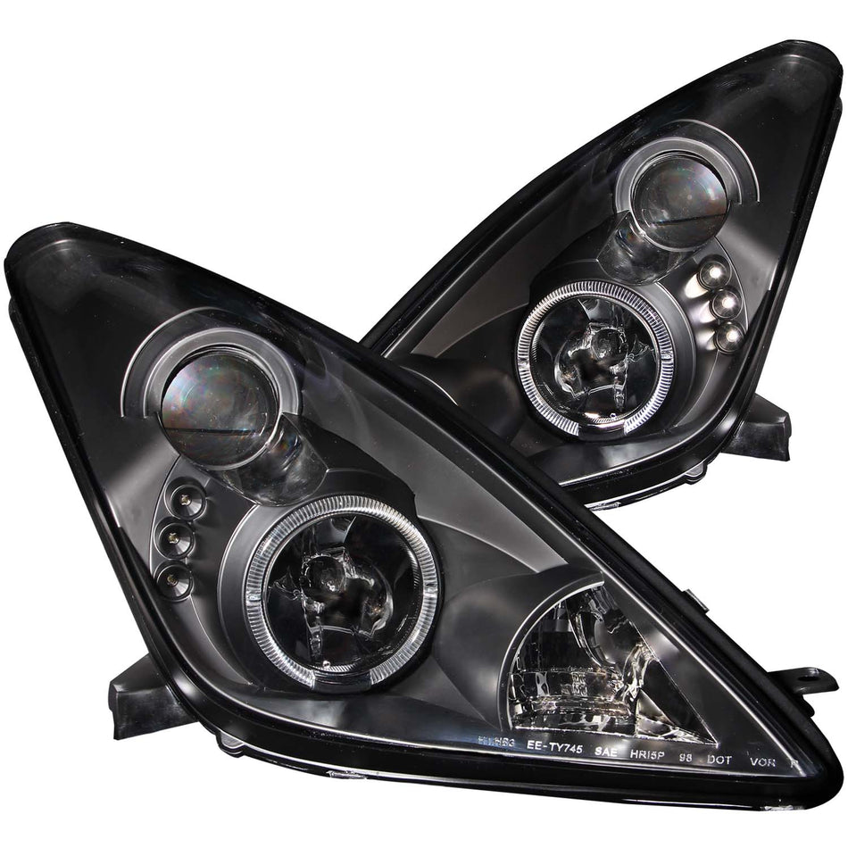 Projector Headlight Set w/Halo For 2000-2005 Toyota Celica 121387
