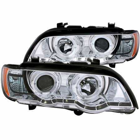 Projector Headlight Set w/Halo For 2000-2003 BMW X5 121397