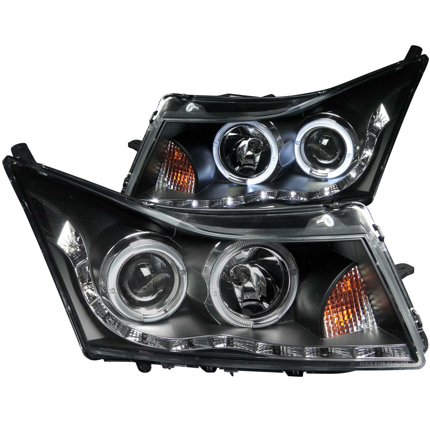 Projector Headlight Set w/Halo For 2011-2015 Chevrolet Cruze 121400