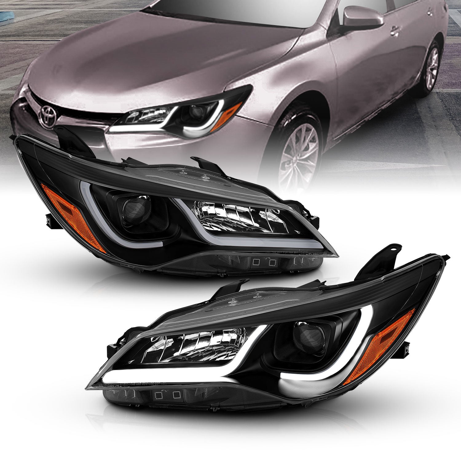 Projector Headlight Set For 2015-2017 Toyota Camry 121518