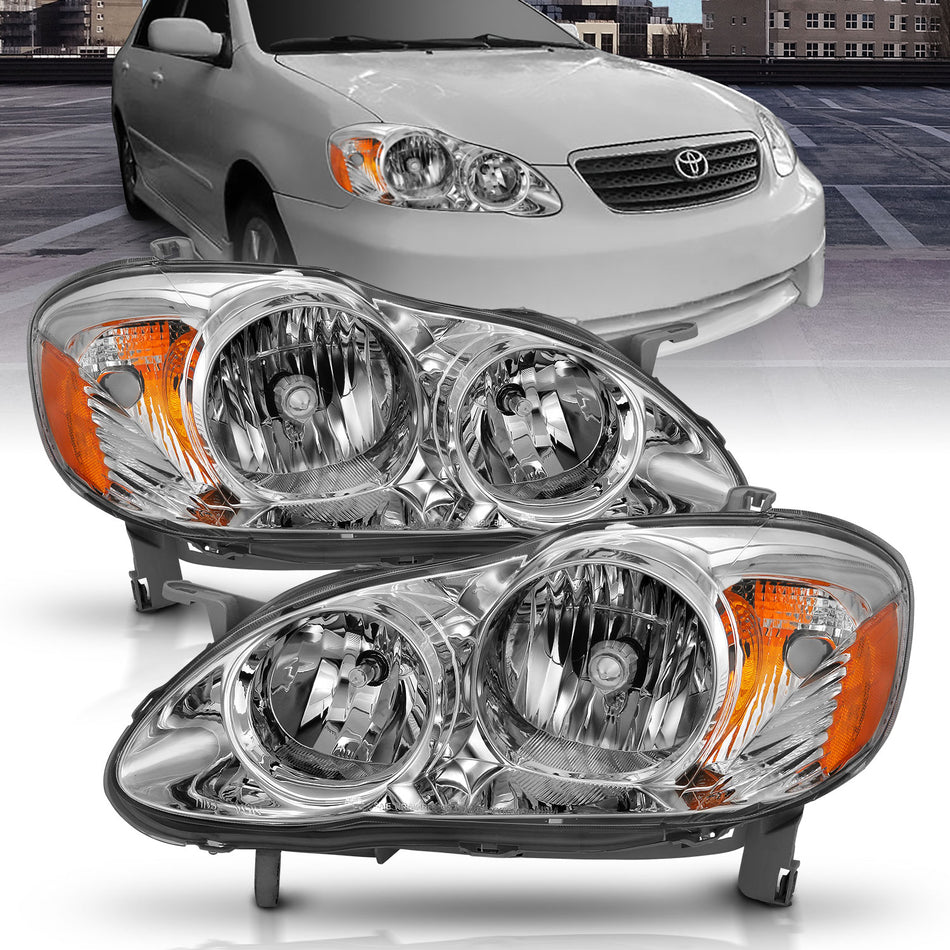 Crystal Headlights For 2005-2008 Toyota Corolla 121540