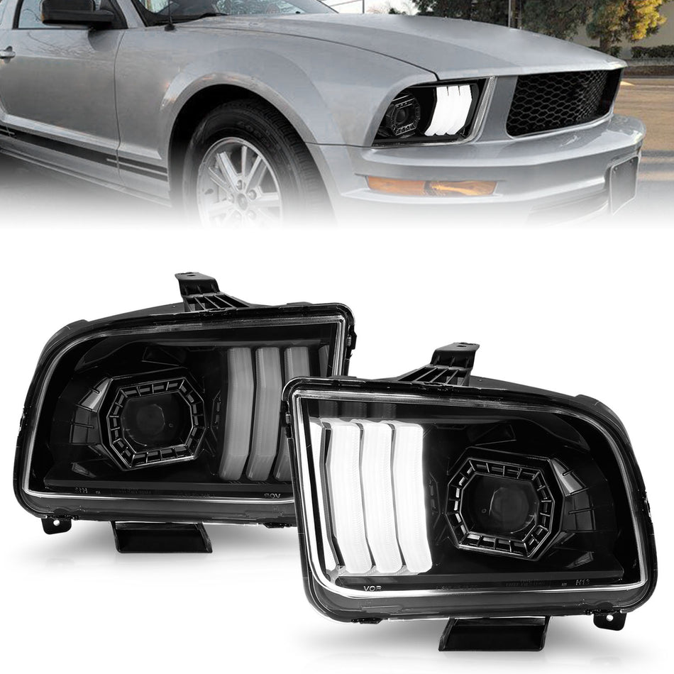 Projector Headlight For 2005-2009 Ford Mustang 121566