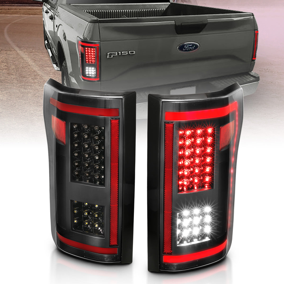 ANZO USA Led Taillights For 2015-2017 Ford F-150 311293