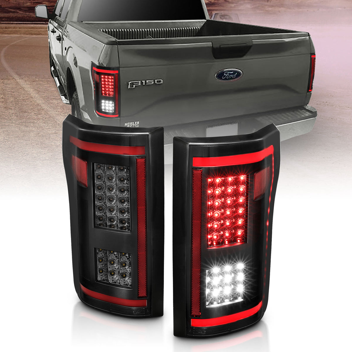 ANZO USA Led Taillights For 2015-2017 Ford F-150 311294