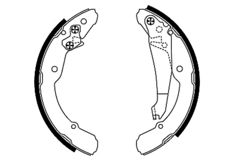 HELLA Brakes DRUM BRAKE SHOE - 355001691