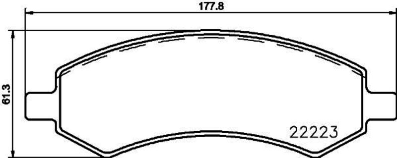 HELLA Brakes DISC BRAKE PAD SET - 355023331