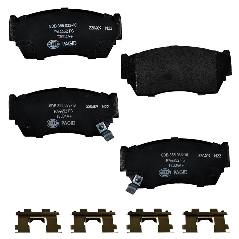 HELLA Brakes Ceramic & Semi-Metallic DISC BRAKE PAD SET - 355033181