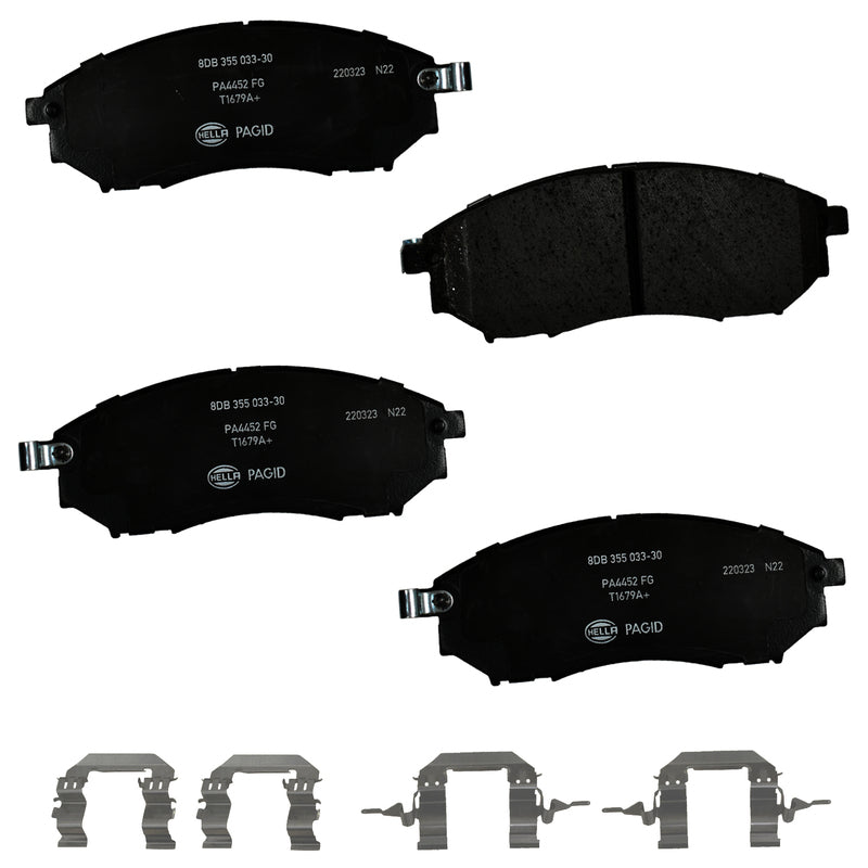 HELLA Brakes Ceramic & Semi-Metallic DISC BRAKE PAD SET - 355033301