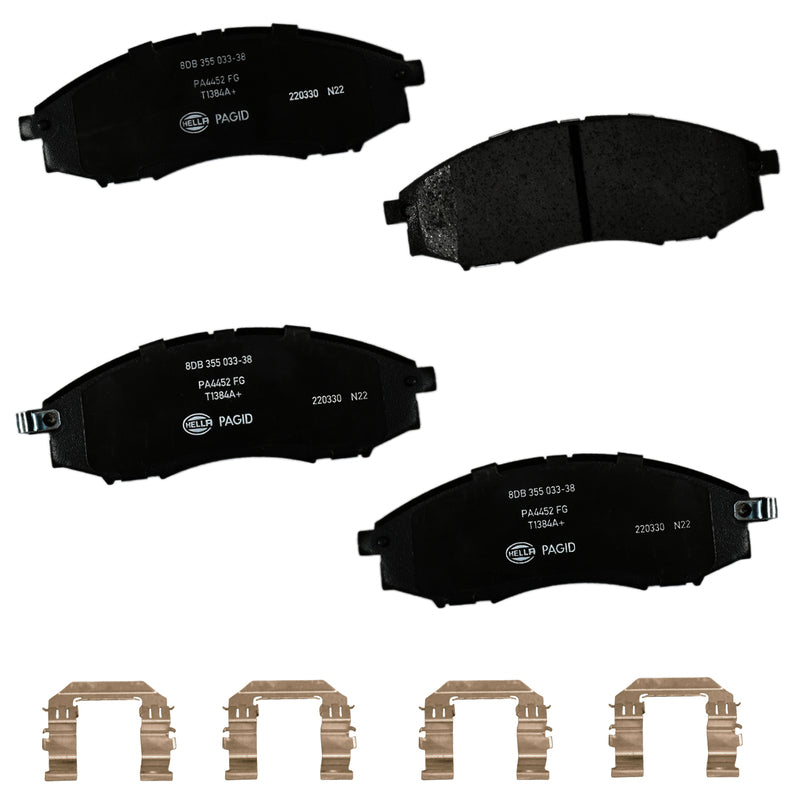 HELLA Brakes Ceramic & Semi-Metallic DISC BRAKE PAD SET - 355033381
