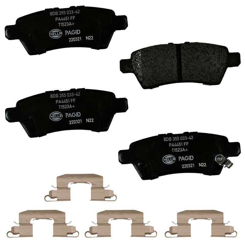 HELLA Brakes Ceramic & Semi-Metallic DISC BRAKE PAD SET - 355033421