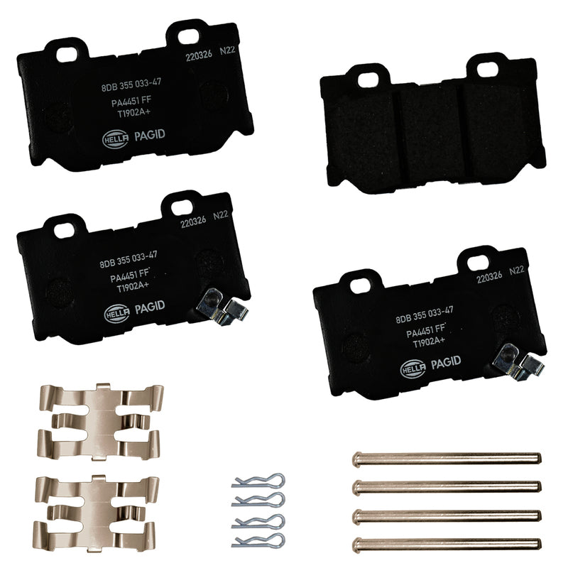 HELLA Brakes Ceramic & Semi-Metallic DISC BRAKE PAD SET - 355033471