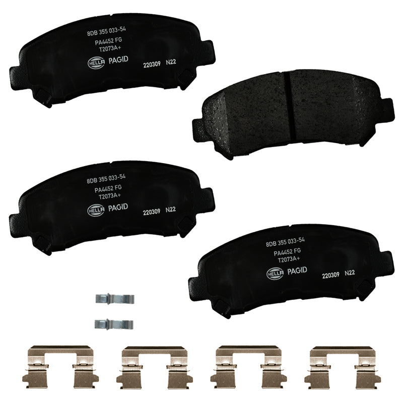 HELLA Brakes Ceramic & Semi-Metallic DISC BRAKE PAD SET - 355033541