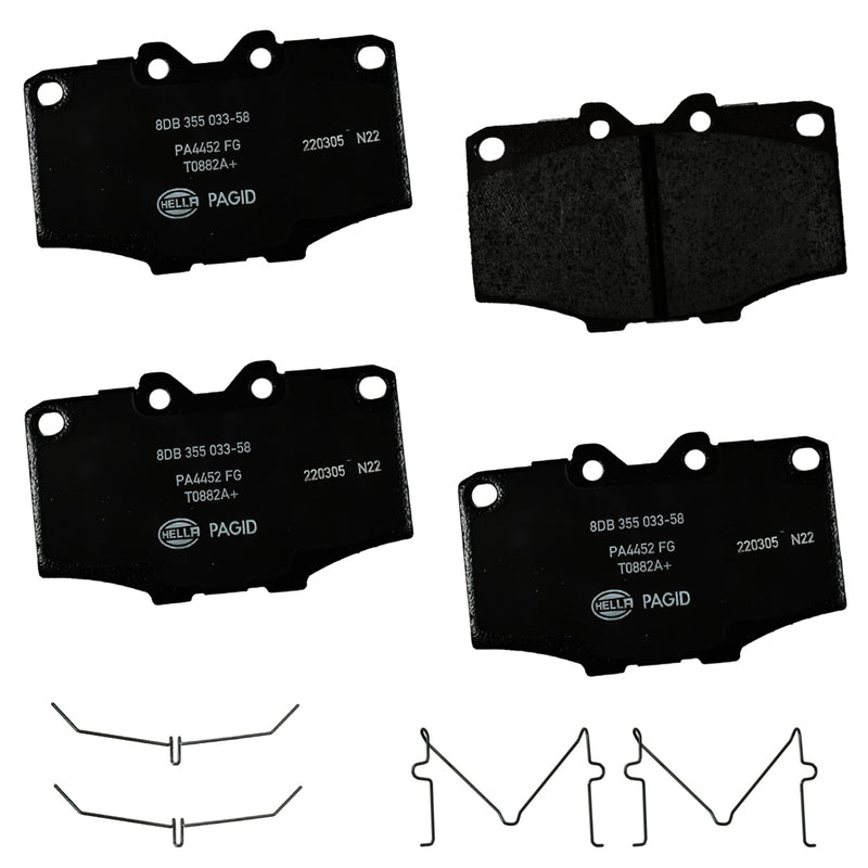 HELLA Brakes Ceramic & Semi-Metallic DISC BRAKE PAD SET - 355033581