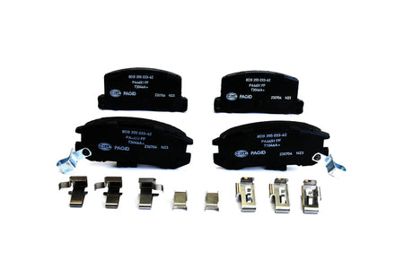 HELLA Brakes Ceramic & Semi-Metallic Disc Brake Pad Set - 355033621