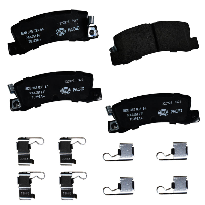 HELLA Brakes Ceramic & Semi-Metallic DISC BRAKE PAD SET - 355033641