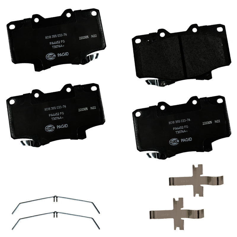 HELLA Brakes Ceramic & Semi-Metallic DISC BRAKE PAD SET - 355033761