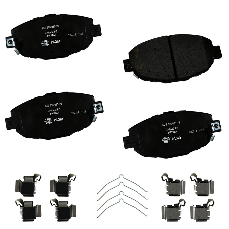 HELLA Brakes Ceramic & Semi-Metallic DISC BRAKE PAD SET - 355033781
